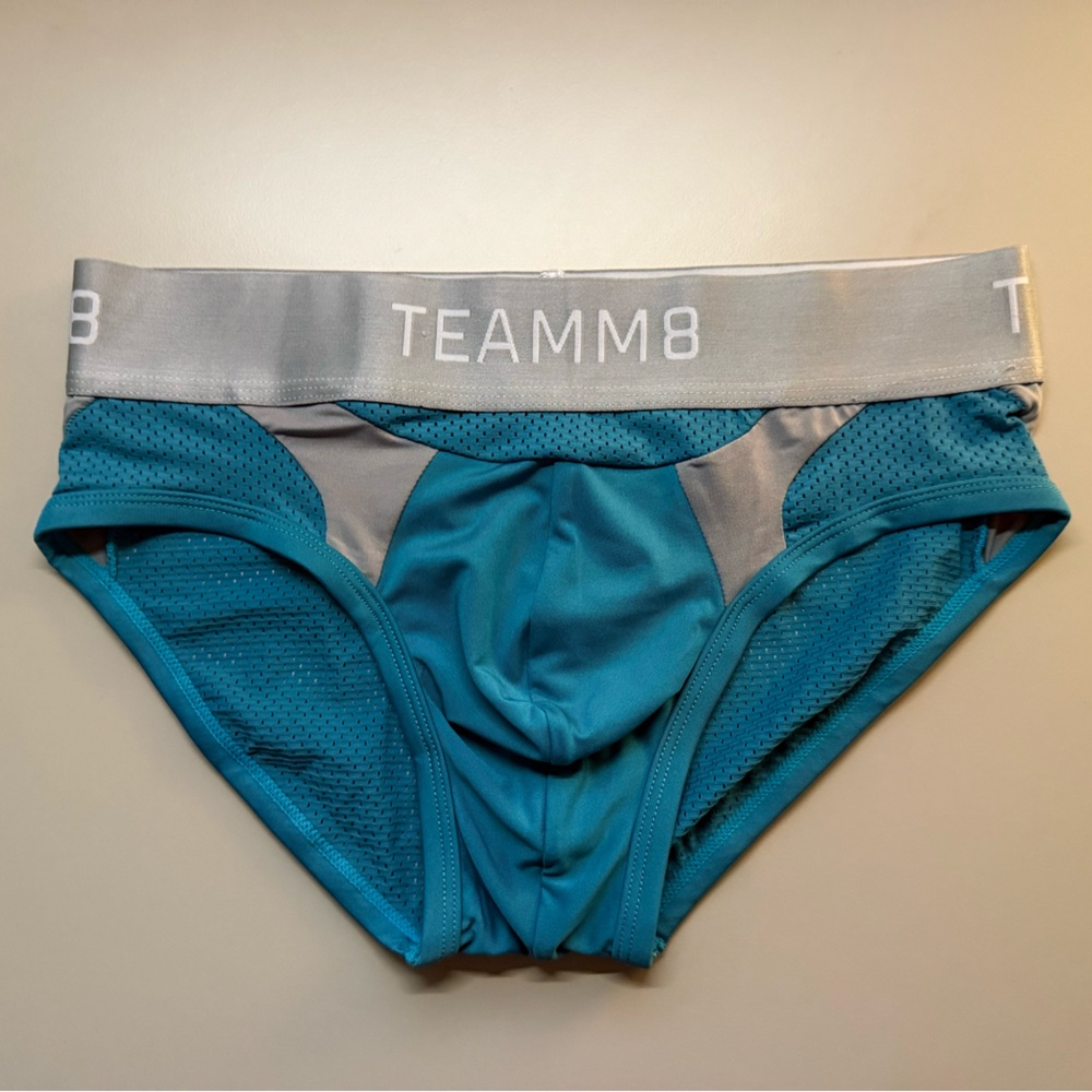 Teamm8 Aerial Mesh Brief, Teal, Small